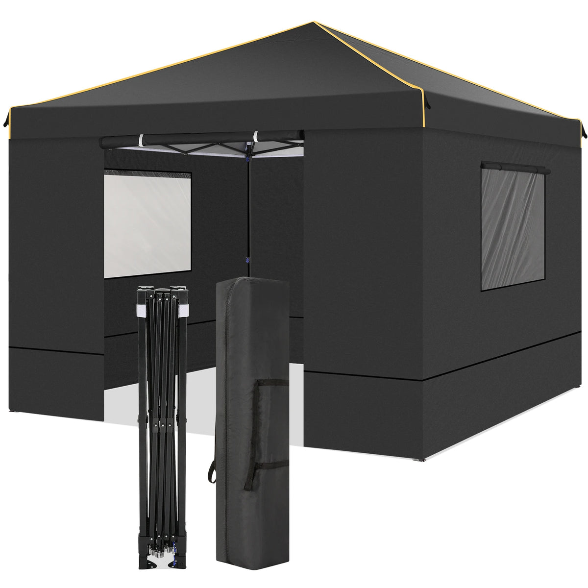 3x3m Folding Pop-Up Gazebo with 4 Sidewalls & UV50+ Protection