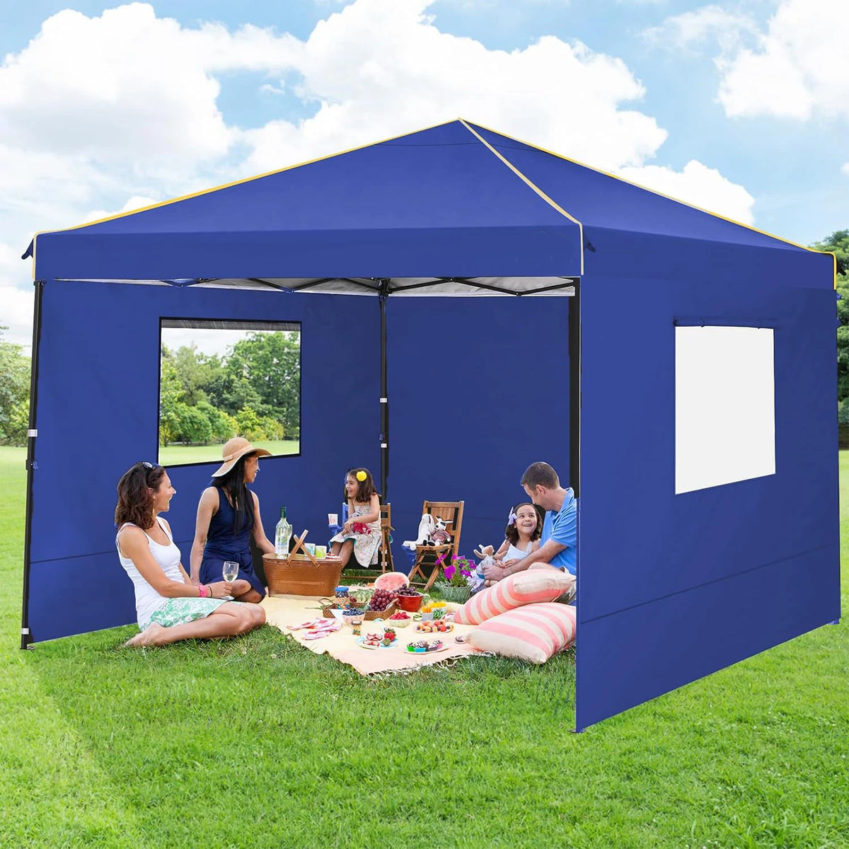 3x3m Folding Pop-Up Gazebo with 4 Sidewalls & UV50+ Protection