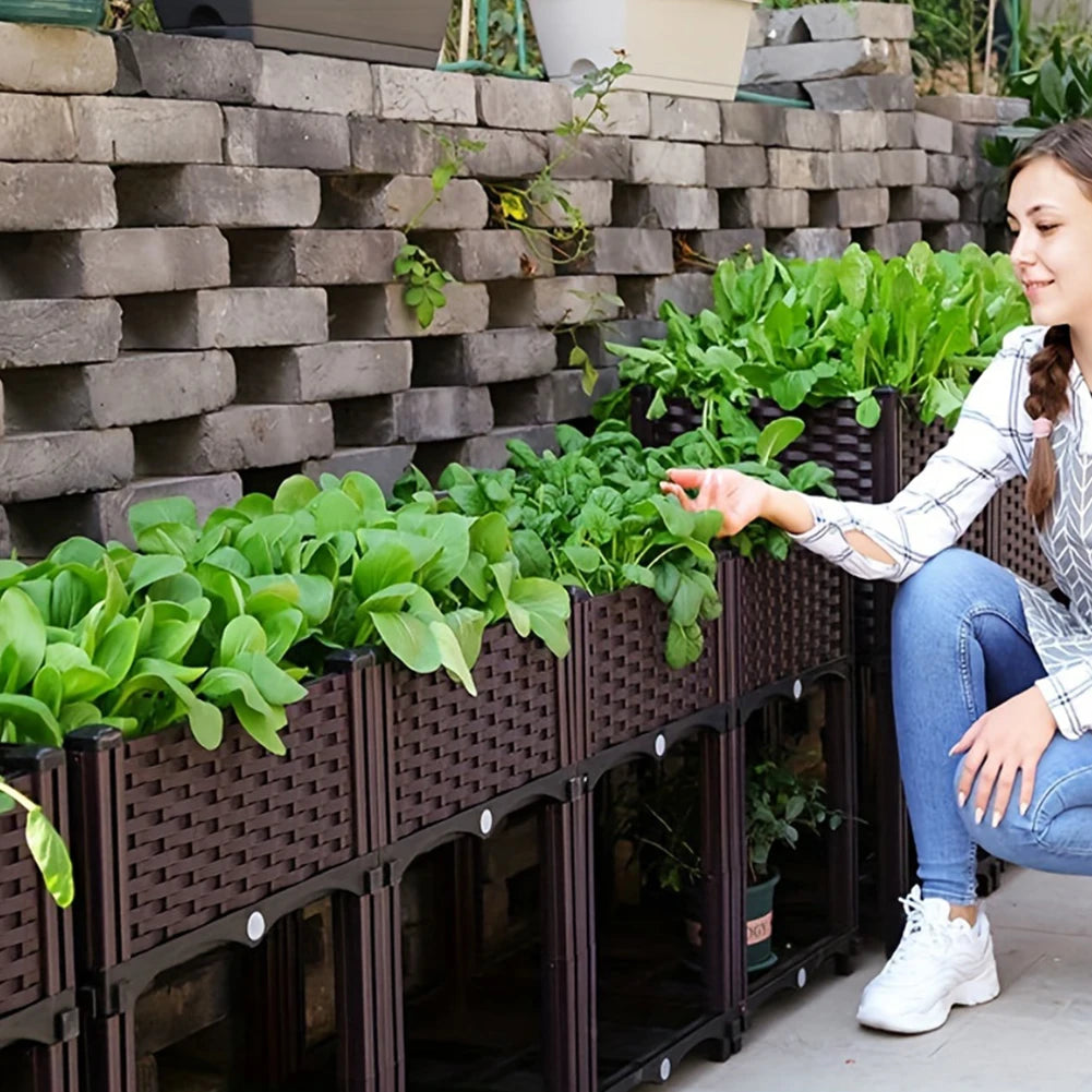 Elevated Raised Garden Bed with Drainage