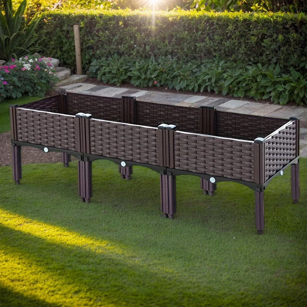 Elevated Raised Garden Bed with Drainage