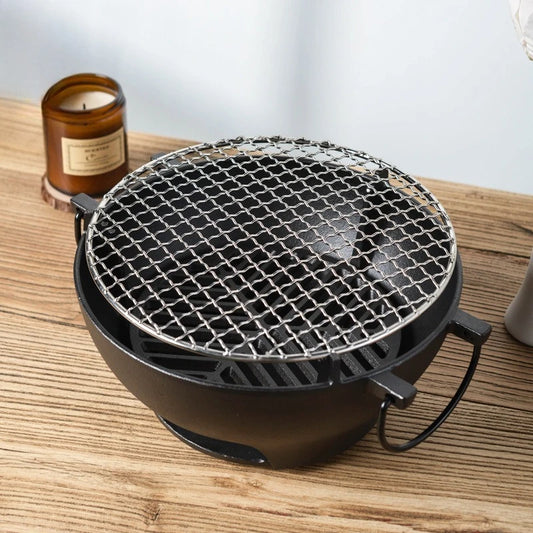 Title: Round Charcoal Barbecue Grill – Eco-Friendly Non-Stick