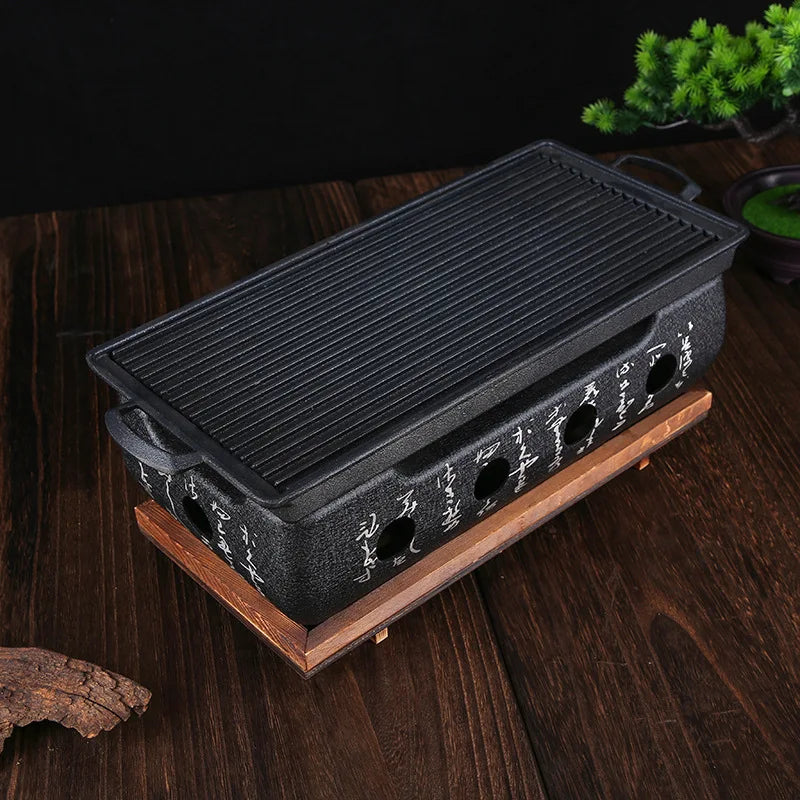 Mini Barbecue Charcoal Grill Tray - Small Home BBQ Charcoal Stove