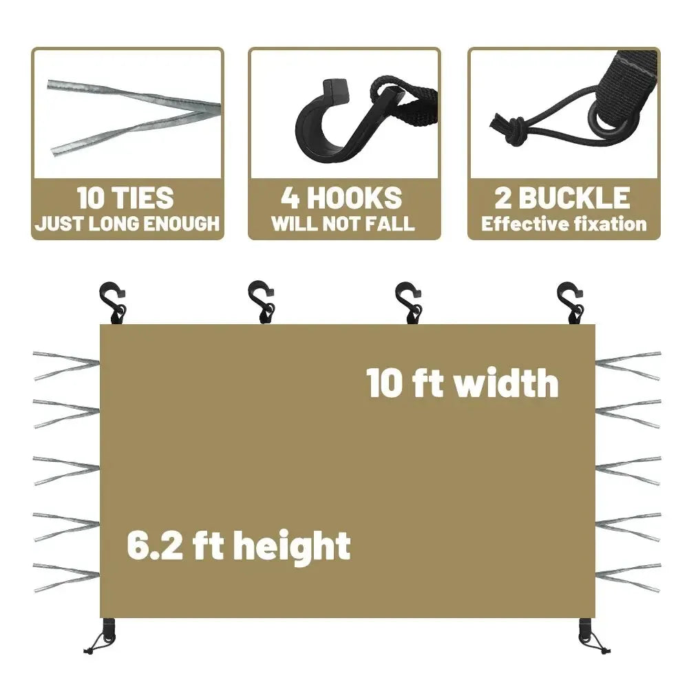 10x10ft Gazebo Canopy Replacement Sidewall Panel – Waterproof Oxford