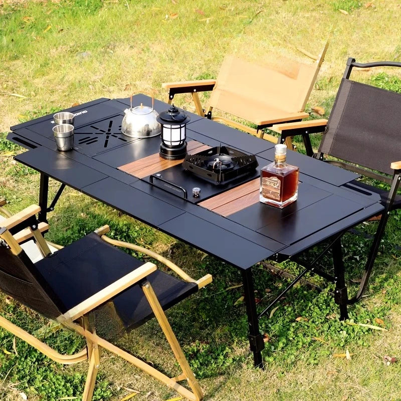 Patio Modern Outdoor Dining Firepit Table - Bistro Backyard Furniture
