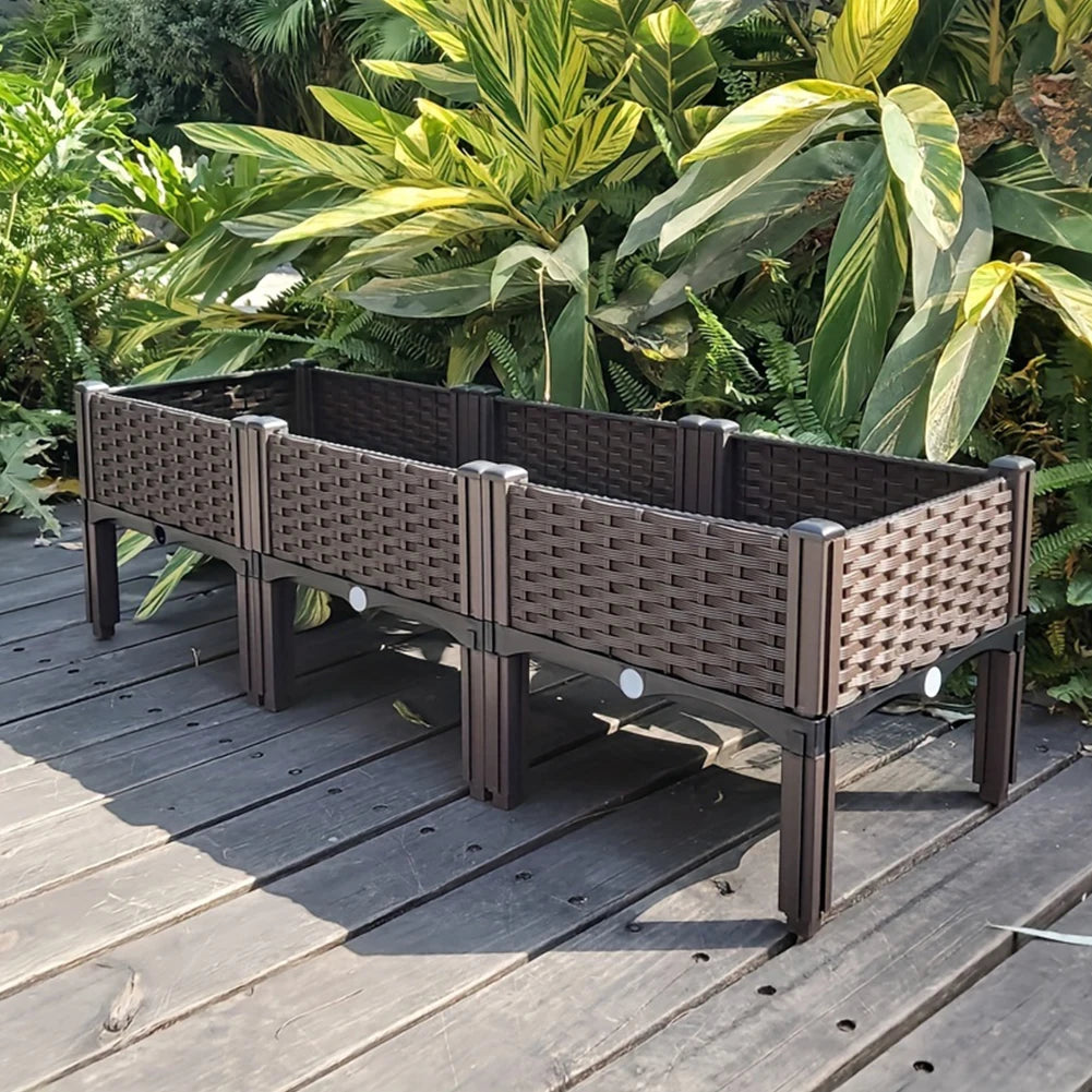 Elevated Raised Garden Bed with Drainage