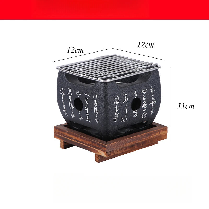 Mini Barbecue Charcoal Grill Tray - Small Home BBQ Charcoal Stove