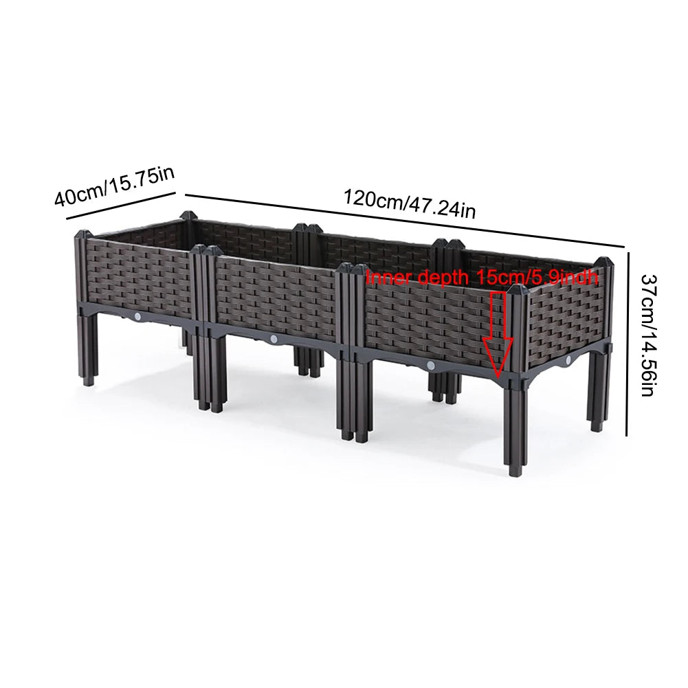 Elevated Raised Garden Bed with Drainage