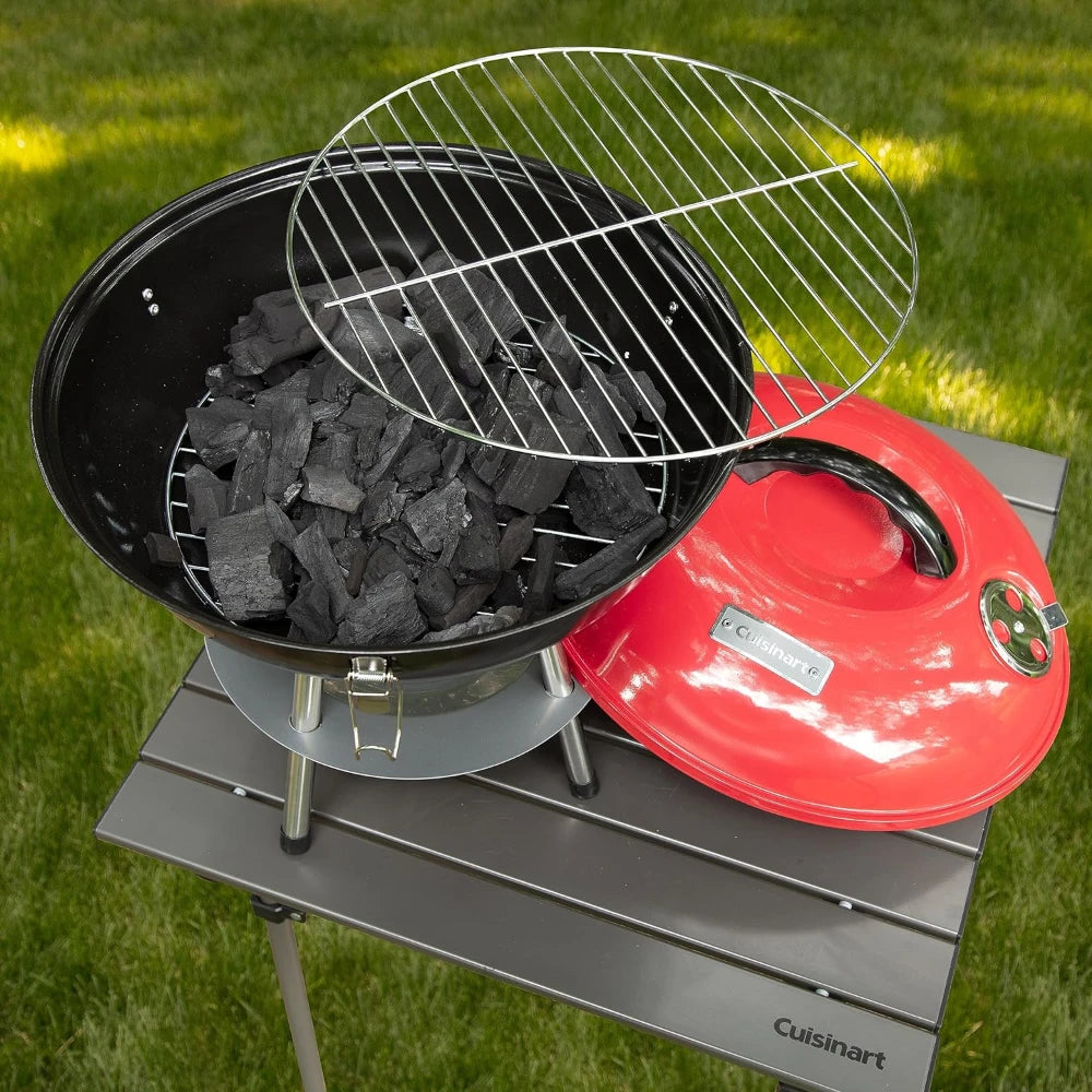 Portable Charcoal BBQ Grill Kettle - Outdoor Smoker for Patio, Backyard & Camping