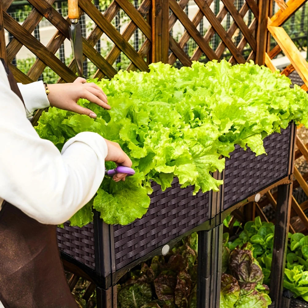 Elevated Raised Garden Bed with Drainage