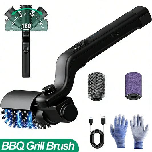 Title: BBQ Grill Brush 3-Speed Settings Electric Grill Brush,180° Adjustable Head,90 Mins Grill Cleaner for Outdoor Griddles Smokers